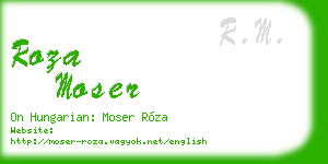 roza moser business card