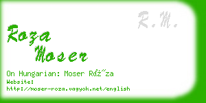 roza moser business card